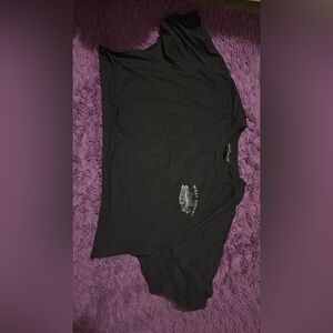 Black Graphic women’s crop top